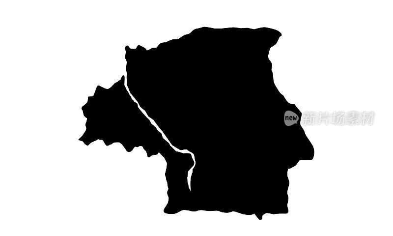 荷兰埃因霍温市的剪影地图
