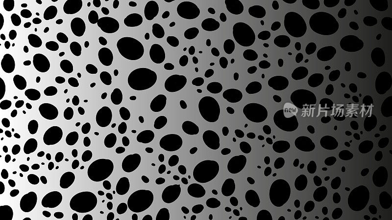 无缝黑白点状抽象图案
