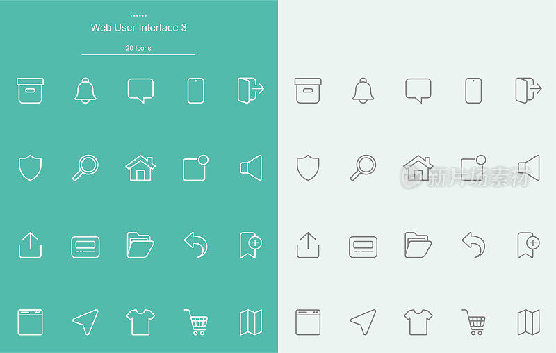 Web界面3线条图标