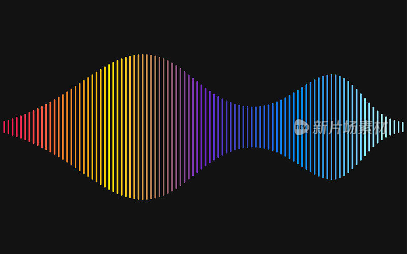 彩色抽象波浪设计的音乐