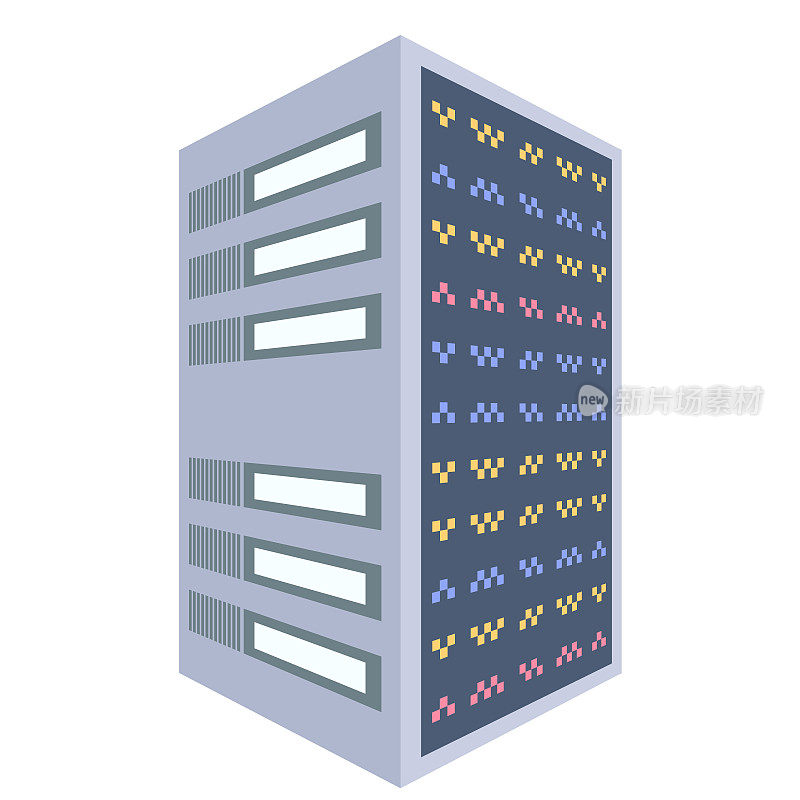 数据中心图标云存储云计算计算机服务器。服务器机房数据库系统服务器机架数据保护互联网安全概念。托管图标计算机网络安全与保护。