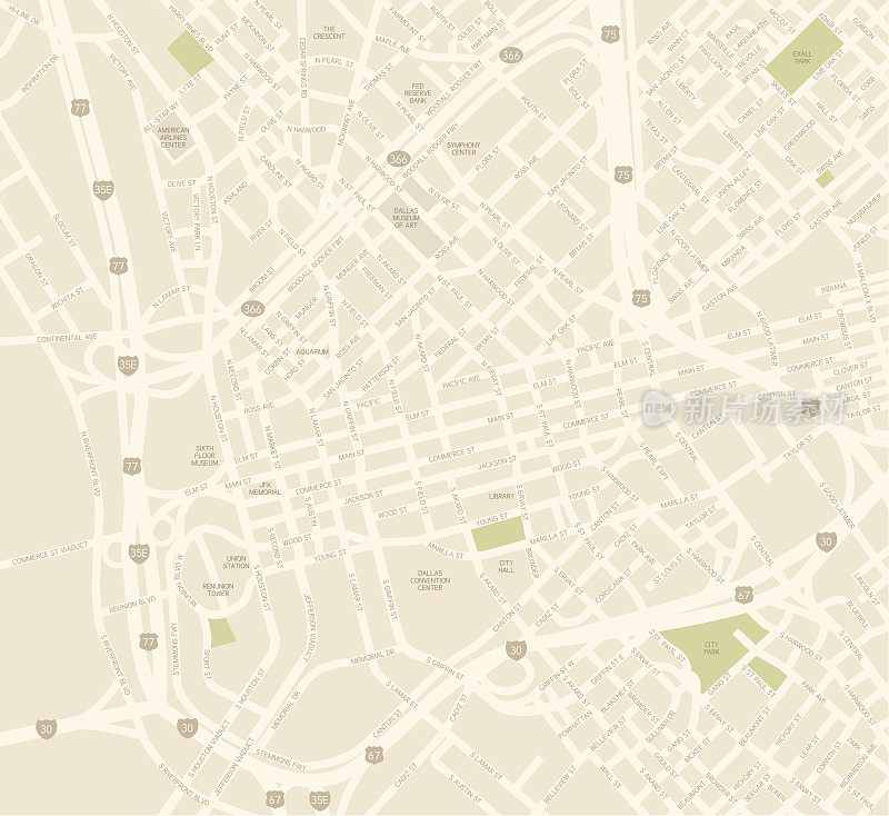达拉斯市区地图