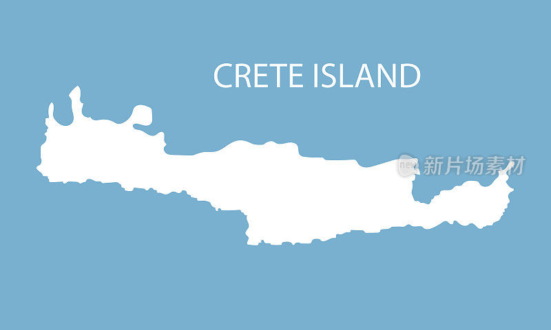 克里特岛白地图