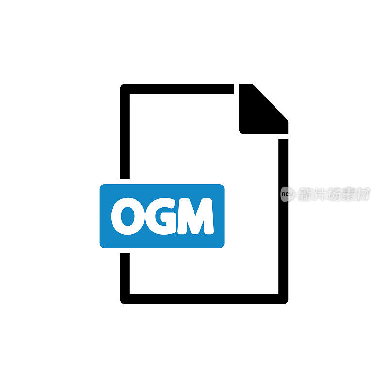 OGM文件格式图标股票插图