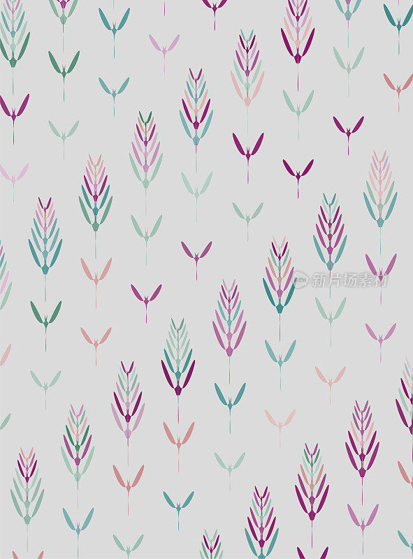 抽象色彩时尚植物花卉图案纹理背景设计
