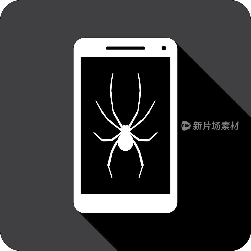 蜘蛛智能手机图标剪影