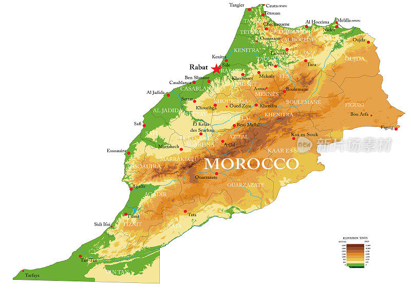 摩洛哥物理图谱