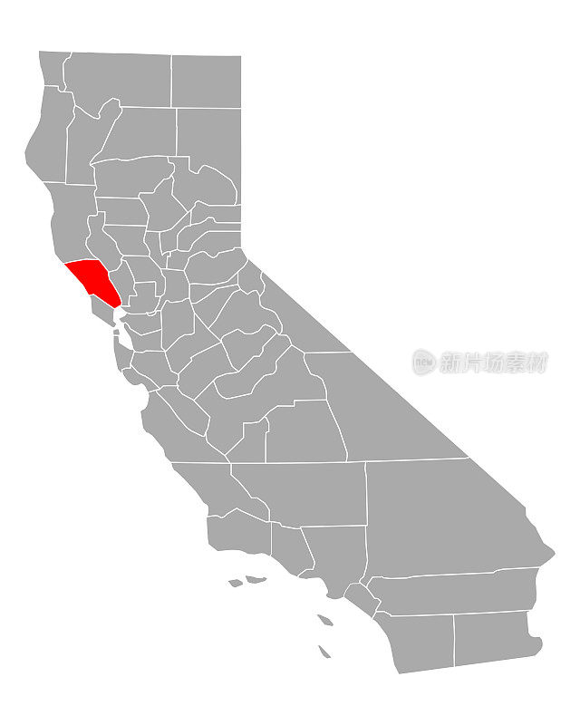 加州索诺玛的地图