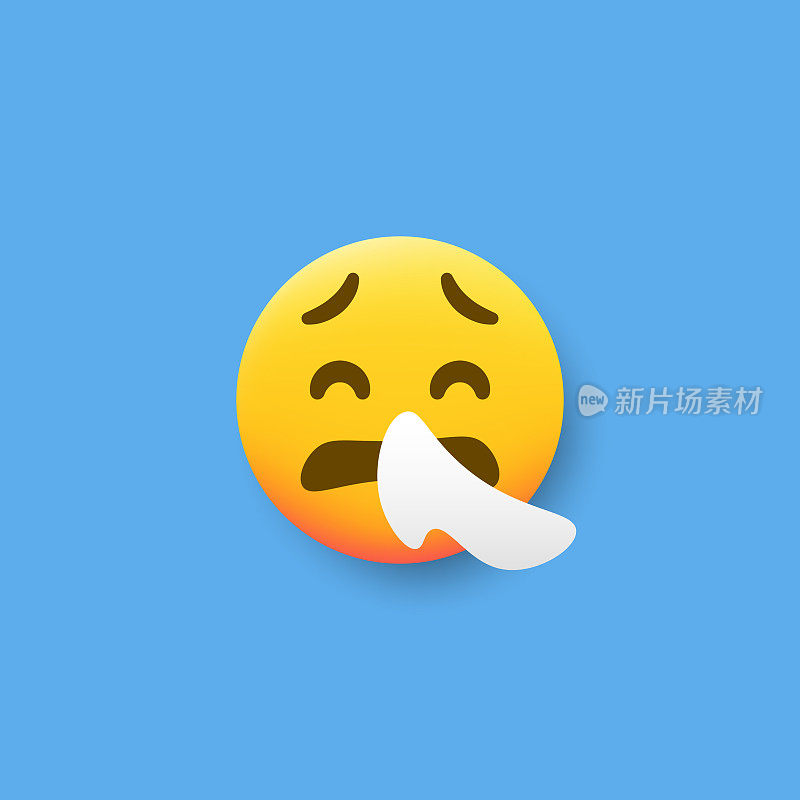 Emoticon平面设计投阴影效果