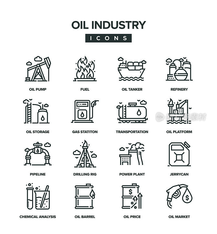 石油工业线图标设置