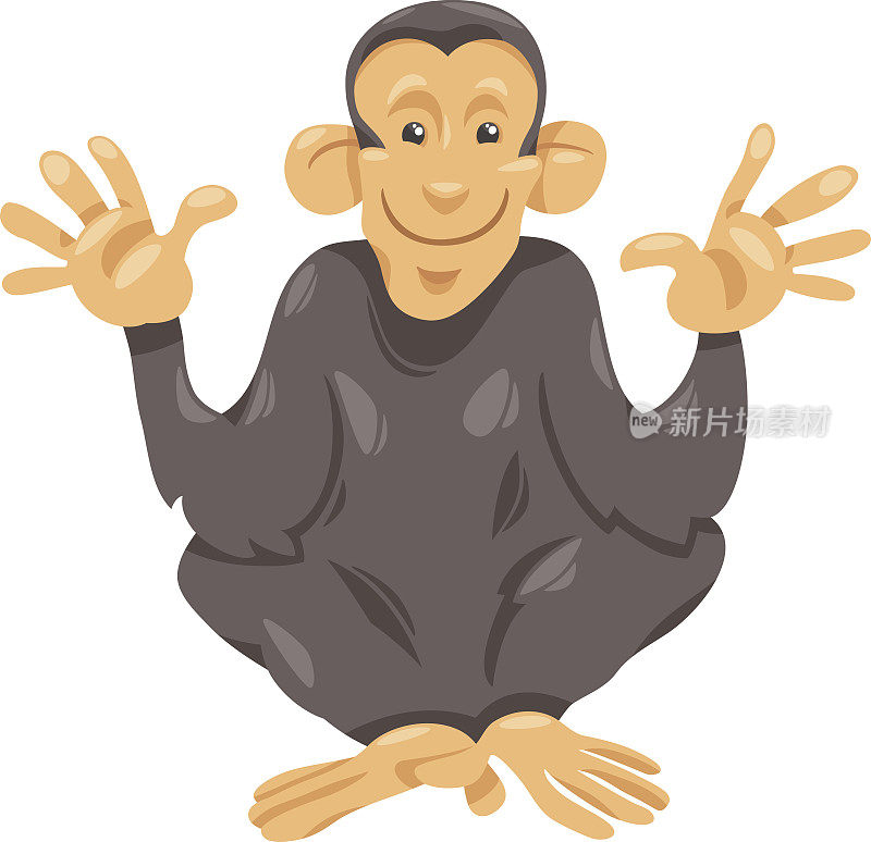 黑猩猩猿卡通插图