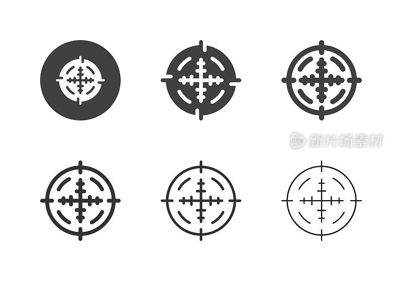 狙击手目标图标-多系列