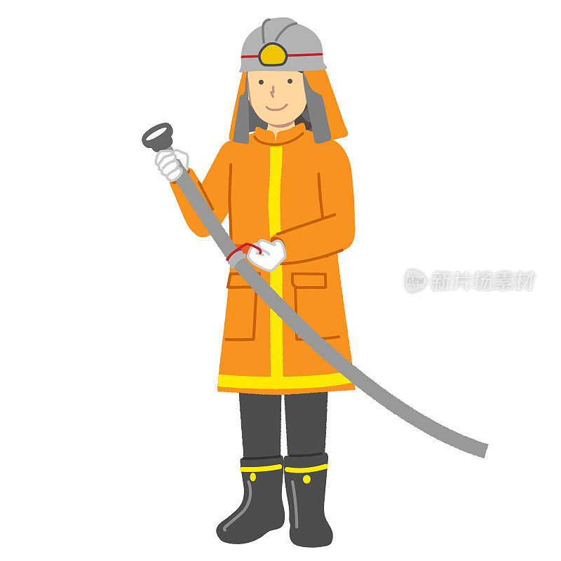 女消防员插图:职业