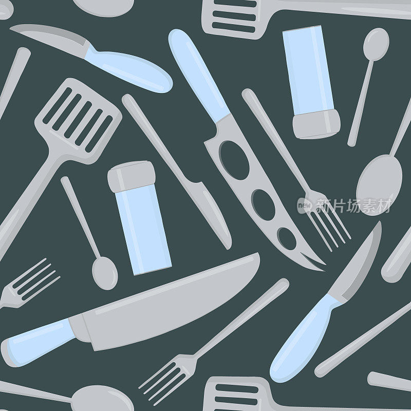 食品餐具和厨房工具的无缝模式。