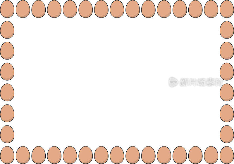 鸡蛋矢量插画框架材料