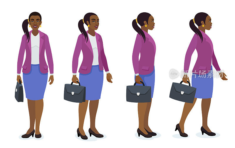 集非裔美国女商人的角色设计。