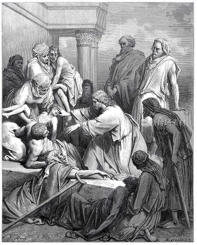 耶稣在圣殿里医治病人