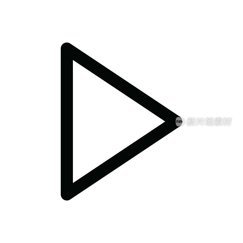 媒体细线图标-可编辑描边