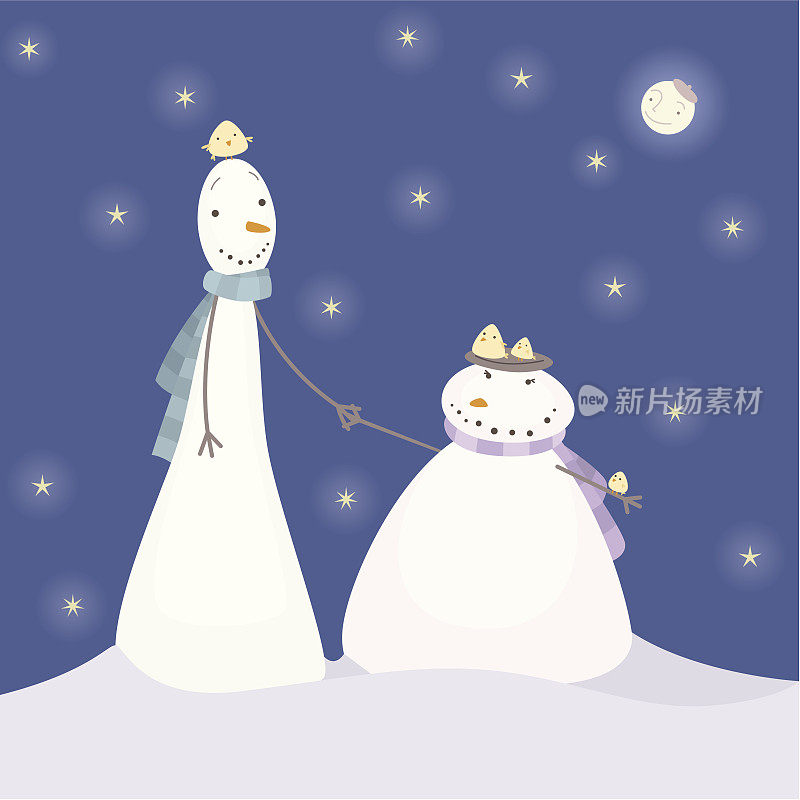 雪人在晚上