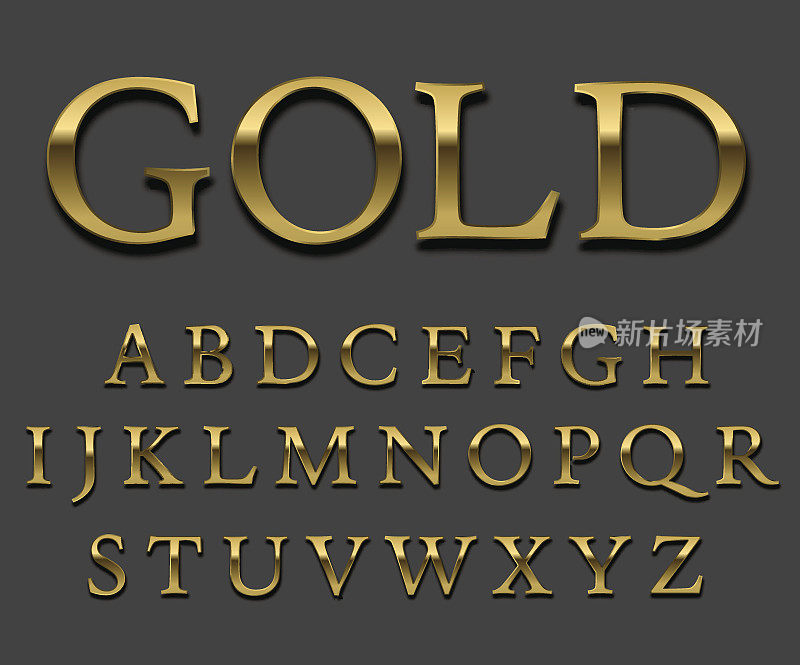 黄金的字体