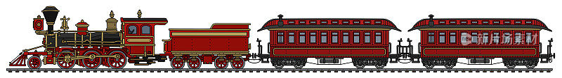 老式美国蒸汽火车