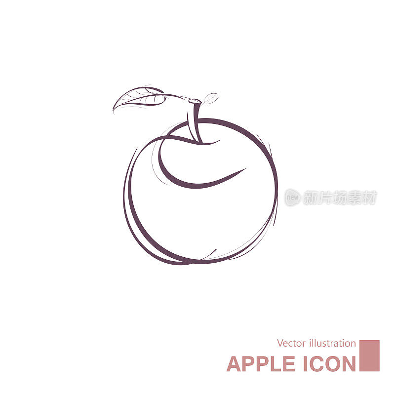矢量画苹果。