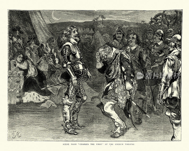 场景从查理一世在演讲厅剧院,19世纪维多利亚时代