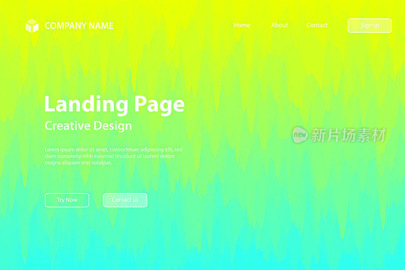 登陆页面模板-抽象背景与时尚的纹理-绿色渐变