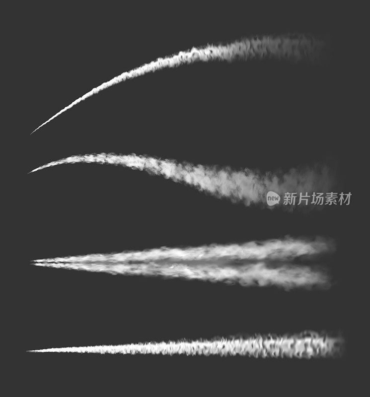 飞机化学痕迹，蒸汽喷射，飞机烟雾痕迹