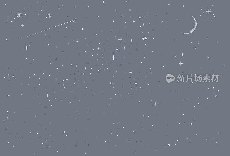 星星、空间和夜空