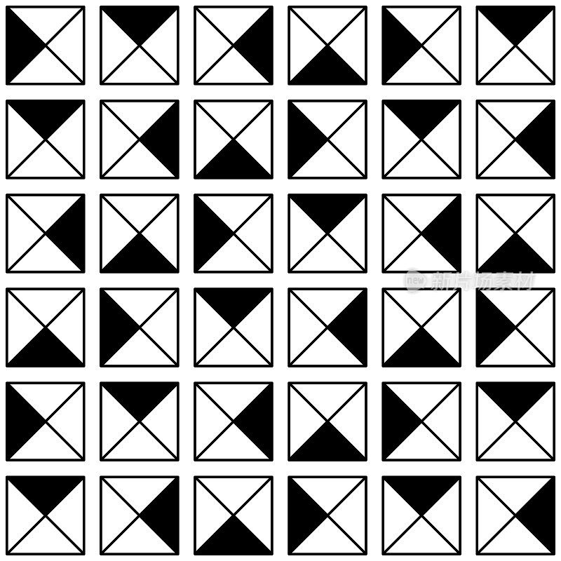 由三角形构成的有间隙的正方形网格