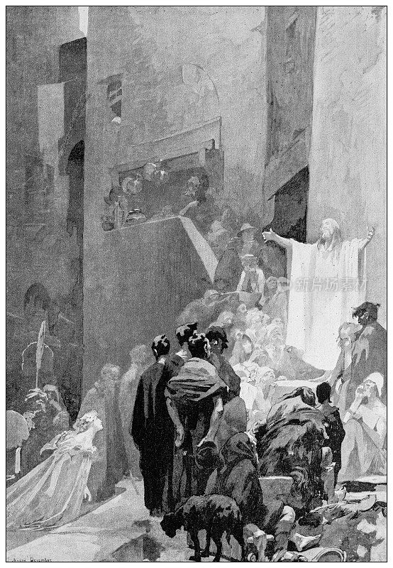 仿古图像:德凡贝兹的画作《抹大拉的马利亚皈依》