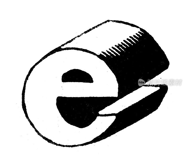 古董古董小写字母E