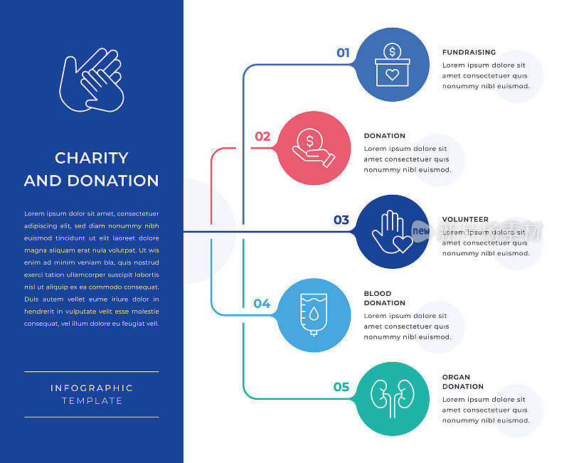 慈善和捐赠信息图表设计
