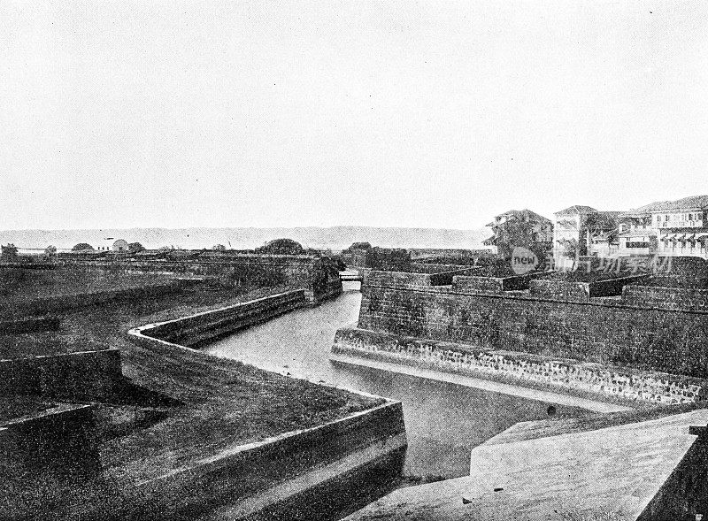 1895年印度的人物和地标:孟买的堡垒