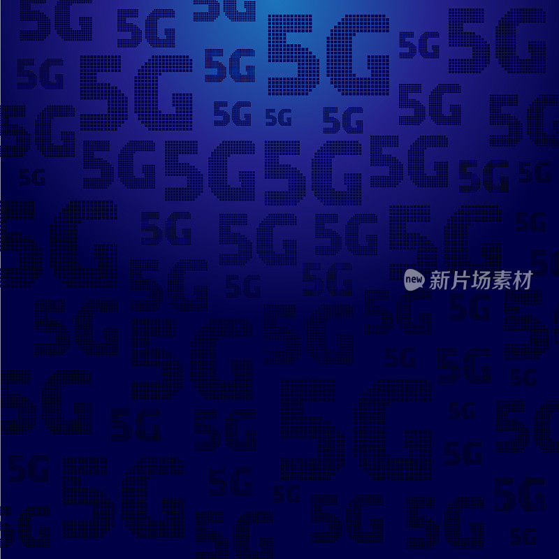 带有彩色背景的5G符号