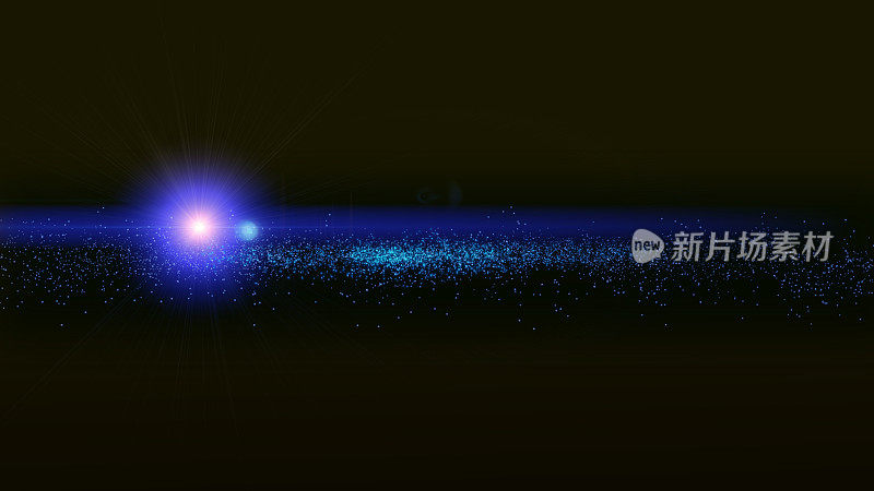 数字未来技术主题的旋转运动led激光光束与闪烁闪光的叠加运动背景的抽象插图可用于音乐节的后台图形