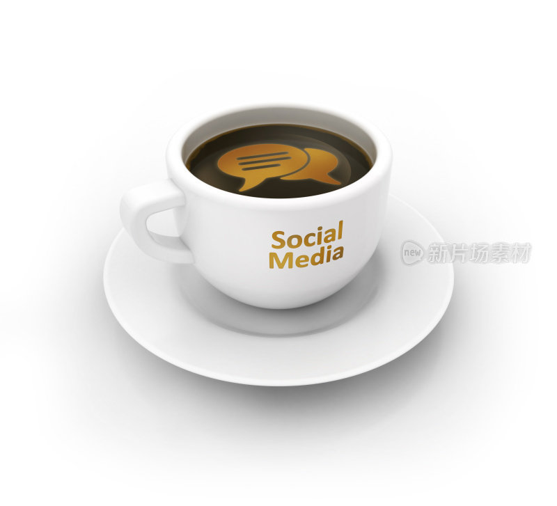 社交媒体咖啡杯