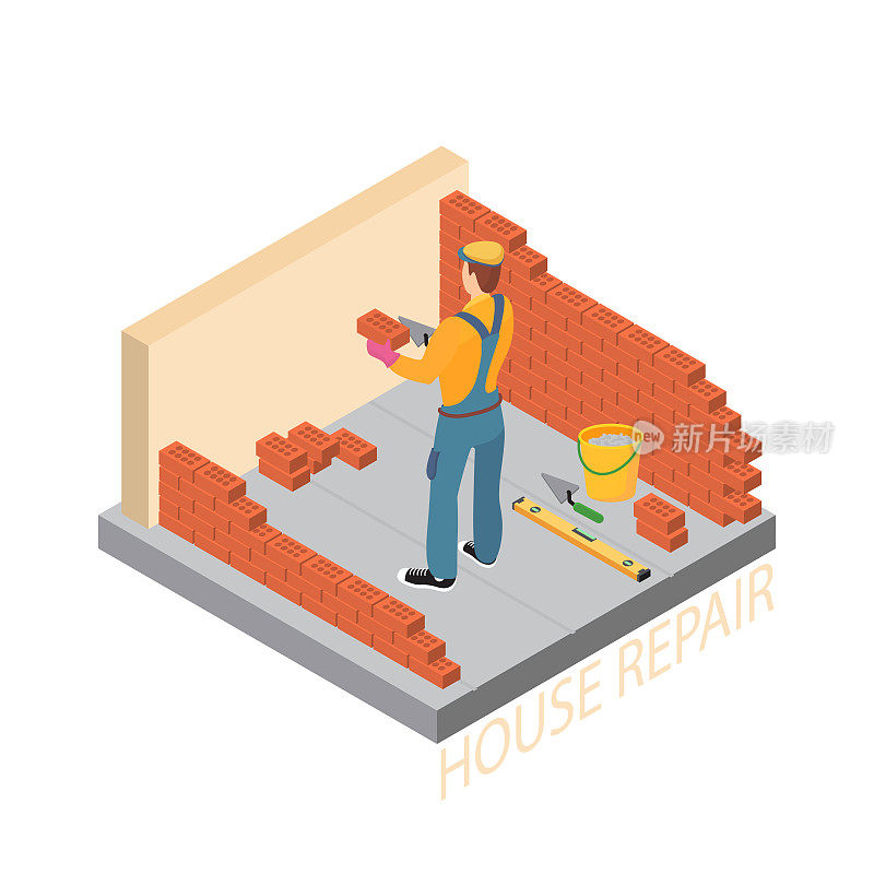家居维修等距模板。Builder工具。