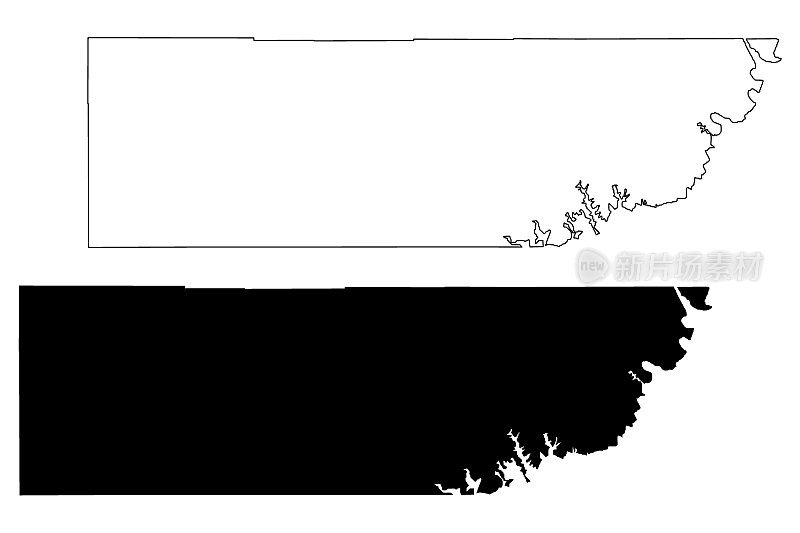 犹他州凯恩县(美国县，美国，美国，美国)地图矢量插图，草稿凯恩地图