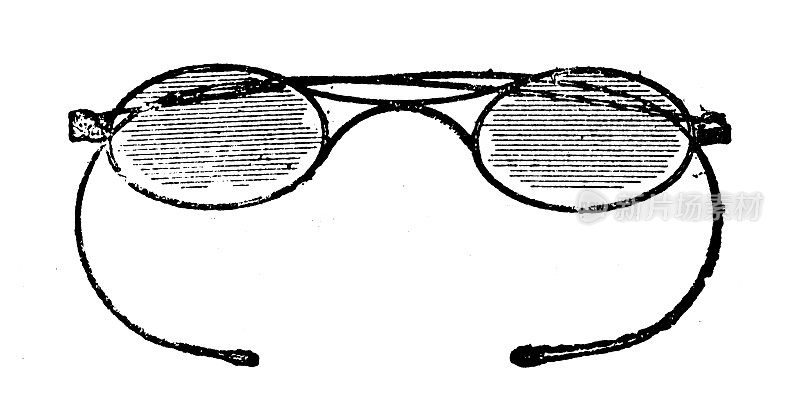 古董插图:眼镜