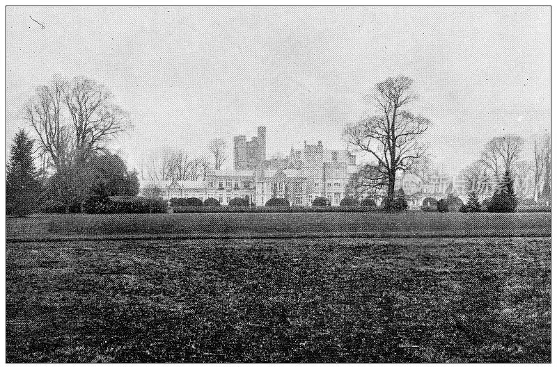 英国多塞特郡的古董照片:坎福德庄园，温伯恩勋爵的住所