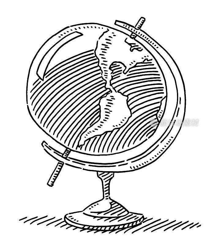 地理地球仪符号图
