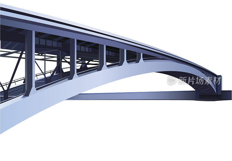 蓝色的大型金属桥向量