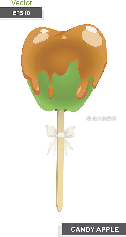 一个糖果苹果的插图