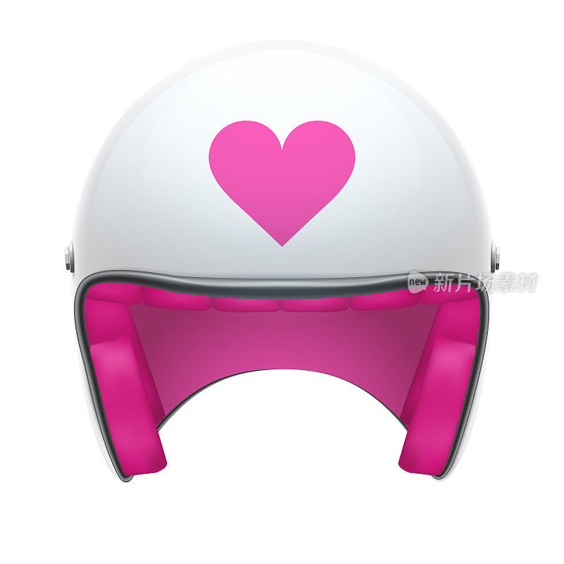 粉色女摩托车头盔