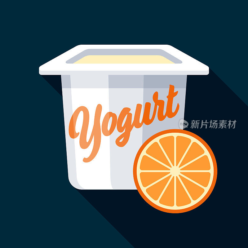 橙色酸奶风味图标