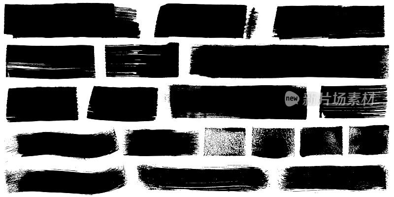 垃圾黑颜料标记笔画矢量