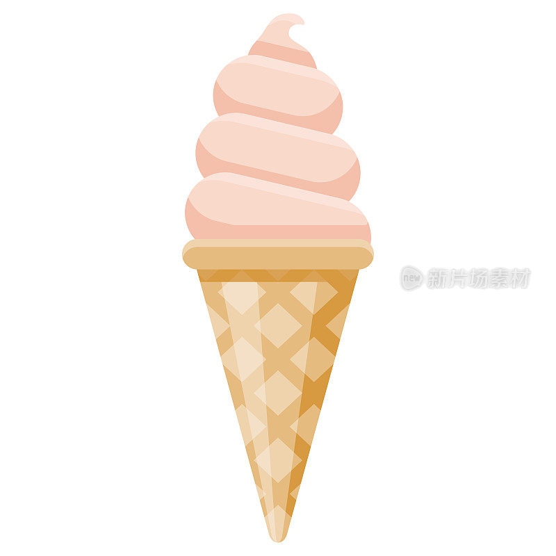 冰淇淋图标上透明的背景