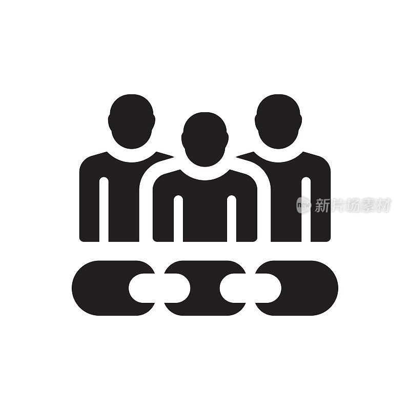 连接图标，矢量符号插图。